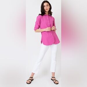 Ann Mashburn - pink garment dye Oxford boyfriend shirt - M